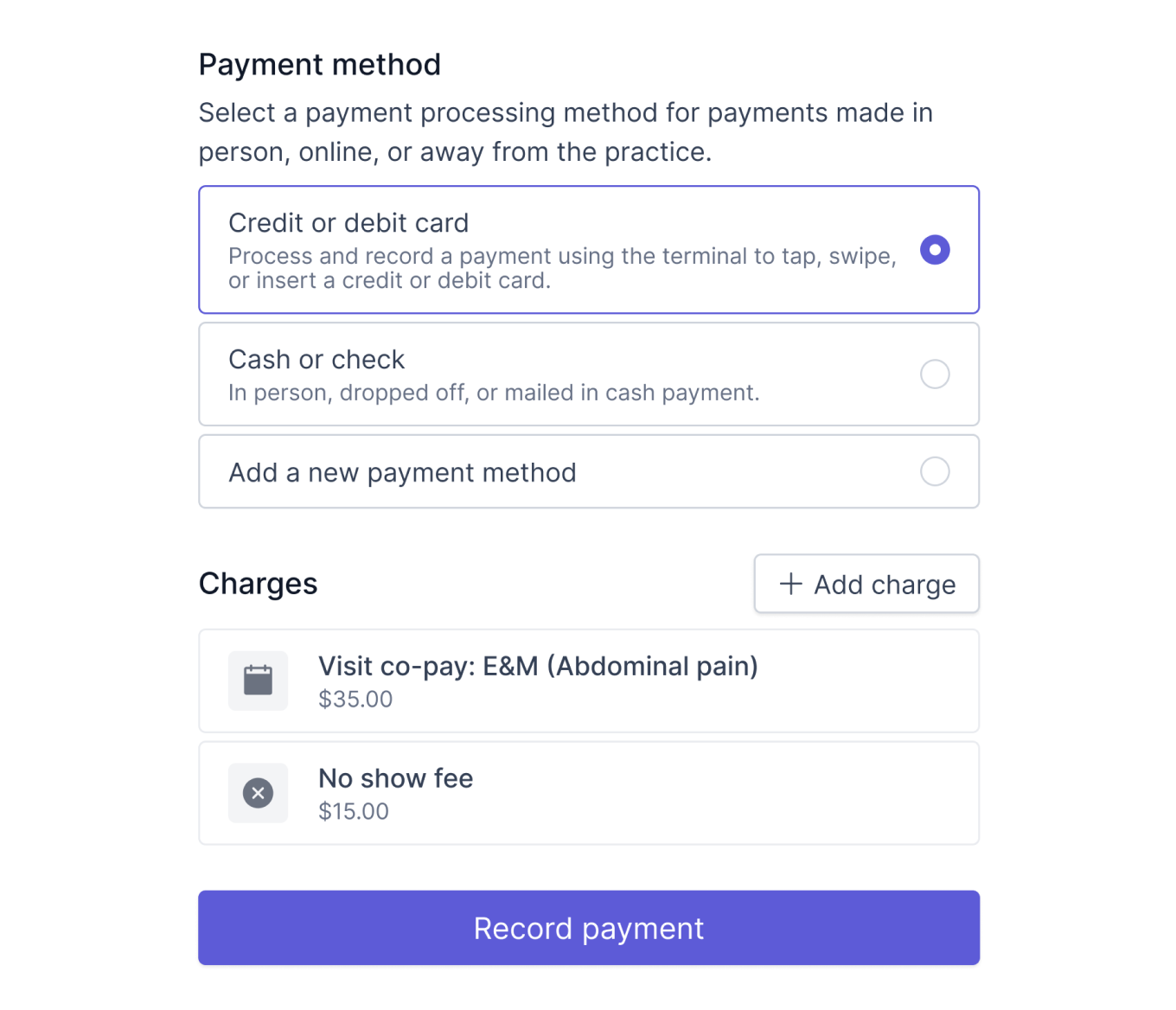 Record and post payments